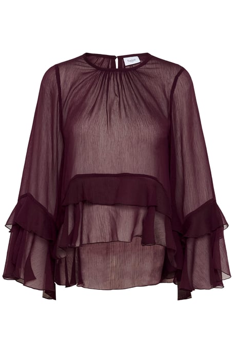 Langarm-Bluse MazelleSZ Langarm-Bluse Lockere Passform - Image 4