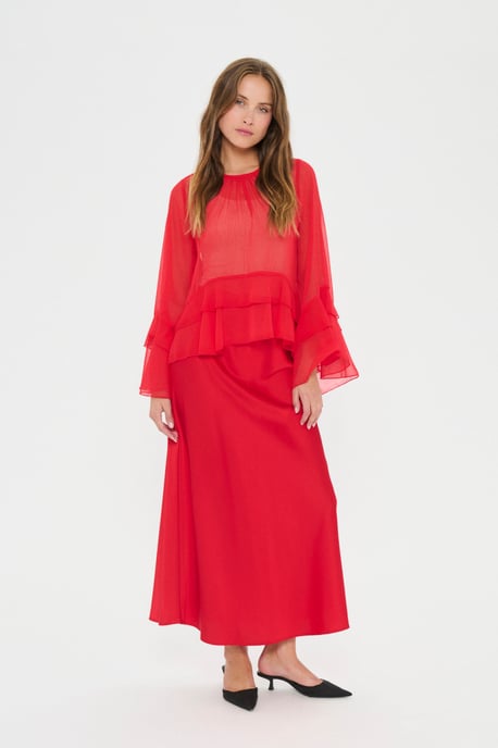 Langarm-Bluse MazelleSZ Langarm-Bluse Lockere Passform - Image 1