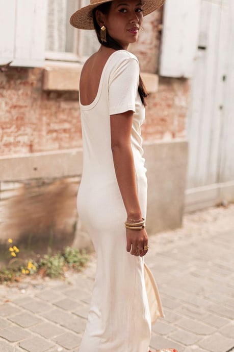 Rippstrick Midi-Kleid mit Knopfleiste - Image 4