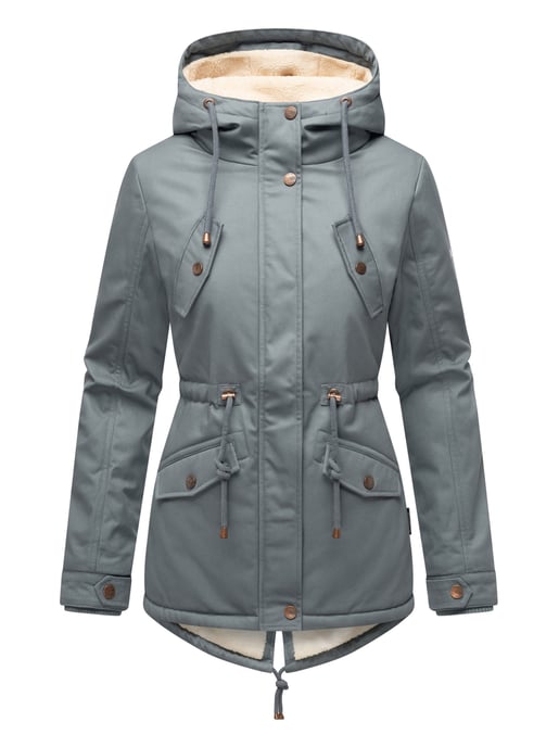Marikoo Damen Winterjacke Manolya mit Teddyfellfutter & Baumwoll-Obermaterial - Image 2