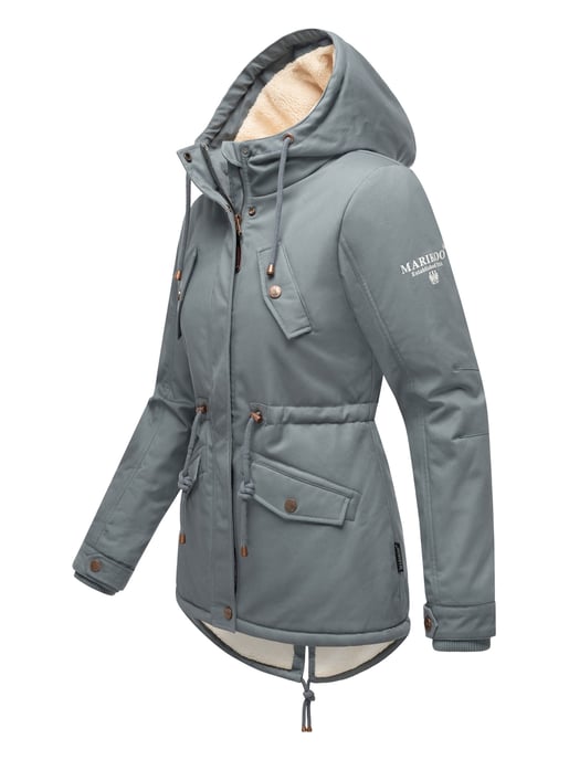 Marikoo Damen Winterjacke Manolya mit Teddyfellfutter & Baumwoll-Obermaterial - Image 3