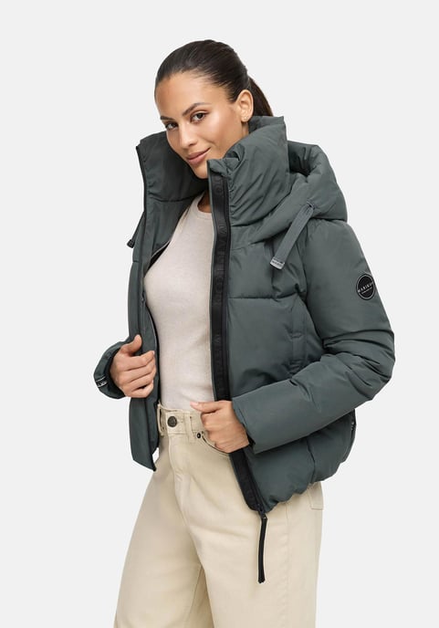 Marikoo Damen Winterjacke Ninikaa mit Kapuze & Fleece-Innenfutter - Image 6