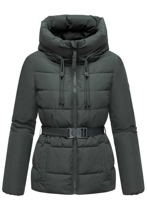 Marikoo Damen Winterjacke Himee mit Taillengürtel & Magnettaschen - Image 1