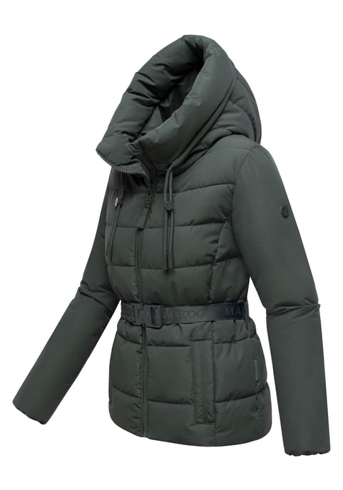 Marikoo Damen Winterjacke Himee mit Taillengürtel & Magnettaschen - Image 2