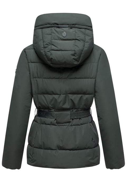 Marikoo Damen Winterjacke Himee mit Taillengürtel & Magnettaschen - Image 3