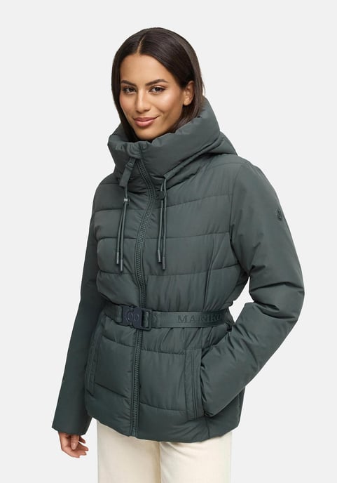 Marikoo Damen Winterjacke Himee mit Taillengürtel & Magnettaschen - Image 5