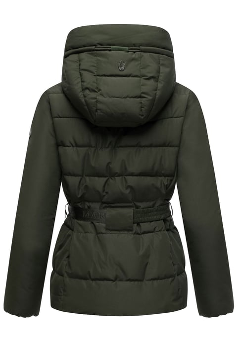 Marikoo Damen Winterjacke Himee mit Taillengürtel & Magnettaschen - Image 3