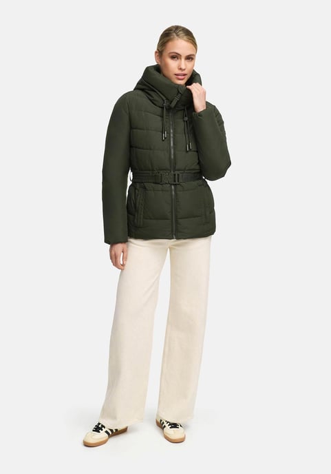 Marikoo Damen Winterjacke Himee mit Taillengürtel & Magnettaschen - Image 5