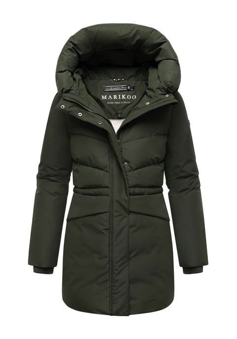 Marikoo Damen Winterjacke Delilah mit Fleecefutter & Taillenregulierung - Image 1