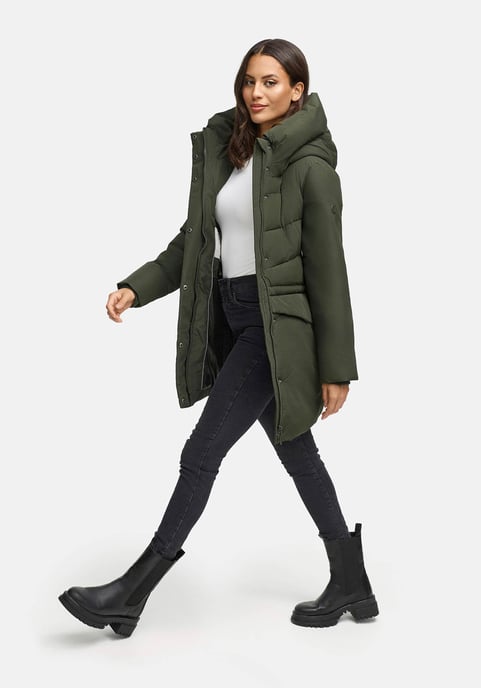 Marikoo Damen Winterjacke Delilah mit Fleecefutter & Taillenregulierung - Image 6