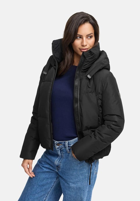 Marikoo Damen Winterjacke Ninikaa mit Kapuze & Fleece-Innenfutter - Image 6