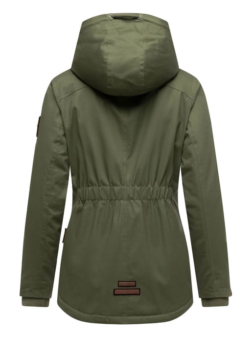 Marikoo Damen Winterjacke mit Teddyfell-Innenfutter & Kapuze - Image 3