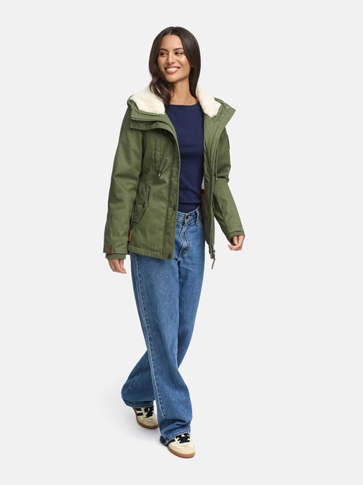 Marikoo Damen Winterjacke mit Teddyfell-Innenfutter & Kapuze - Image 5