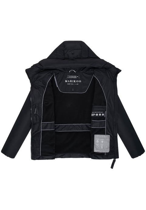Marikoo Damen Winterjacke Himee mit Taillengürtel & Magnettaschen - Image 4