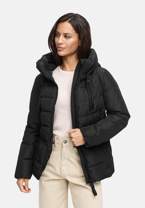 Marikoo Damen Winterjacke Himee mit Taillengürtel & Magnettaschen - Image 6