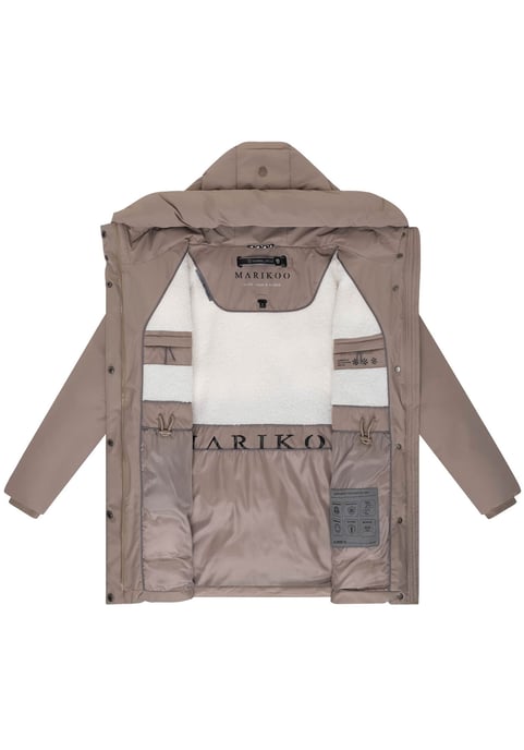 Marikoo Damen Winterjacke Delilah mit Fleecefutter & Taillenregulierung - Image 4