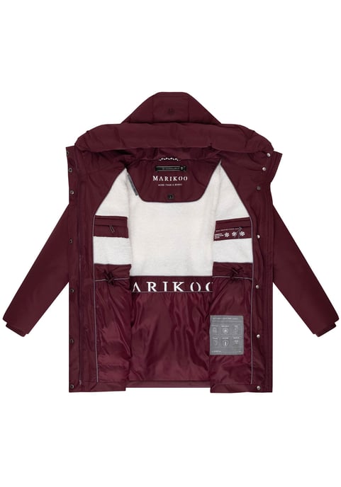 Marikoo Damen Winterjacke Delilah mit Fleecefutter & Taillenregulierung - Image 4