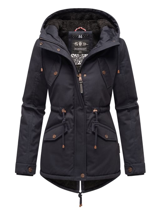 Marikoo Damen Winterjacke Manolya mit Teddyfellfutter & Baumwoll-Obermaterial - Image 1