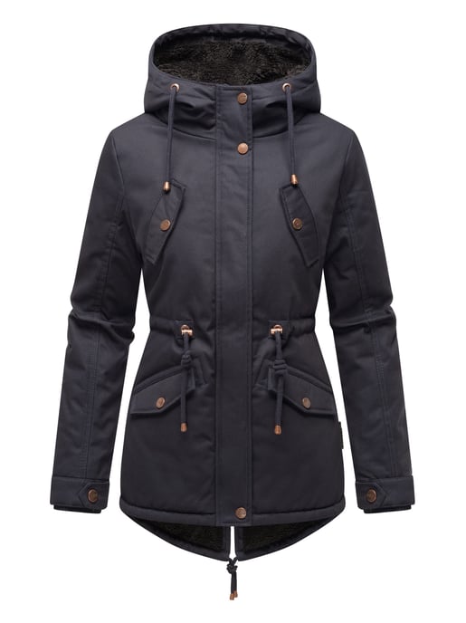 Marikoo Damen Winterjacke Manolya mit Teddyfellfutter & Baumwoll-Obermaterial - Image 2