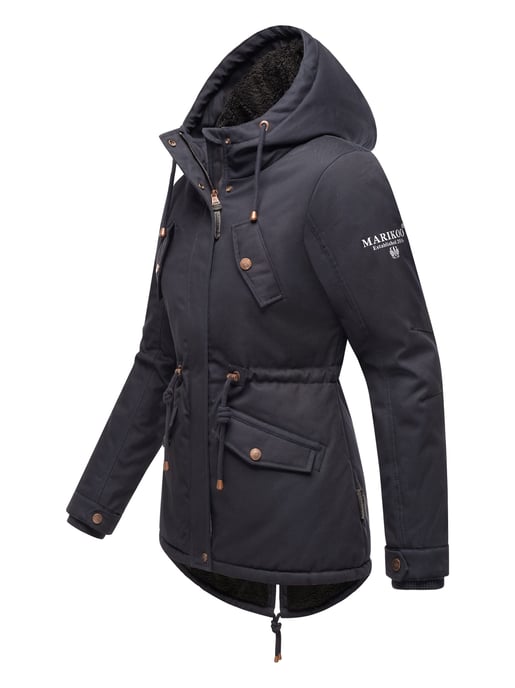 Marikoo Damen Winterjacke Manolya mit Teddyfellfutter & Baumwoll-Obermaterial - Image 3