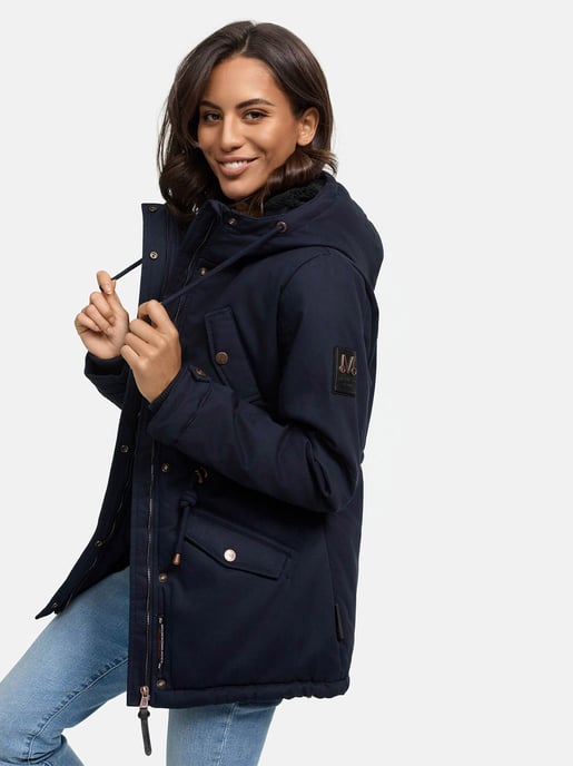 Marikoo Damen Winterjacke Manolya mit Teddyfellfutter & Baumwoll-Obermaterial - Image 1