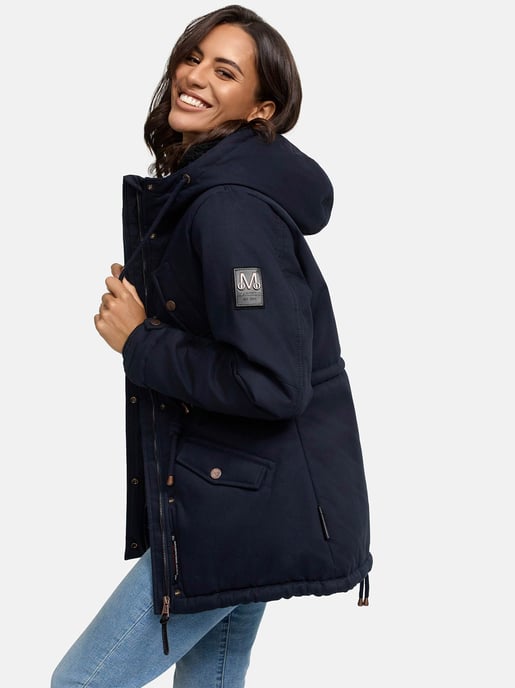 Marikoo Damen Winterjacke Manolya mit Teddyfellfutter & Baumwoll-Obermaterial - Image 2