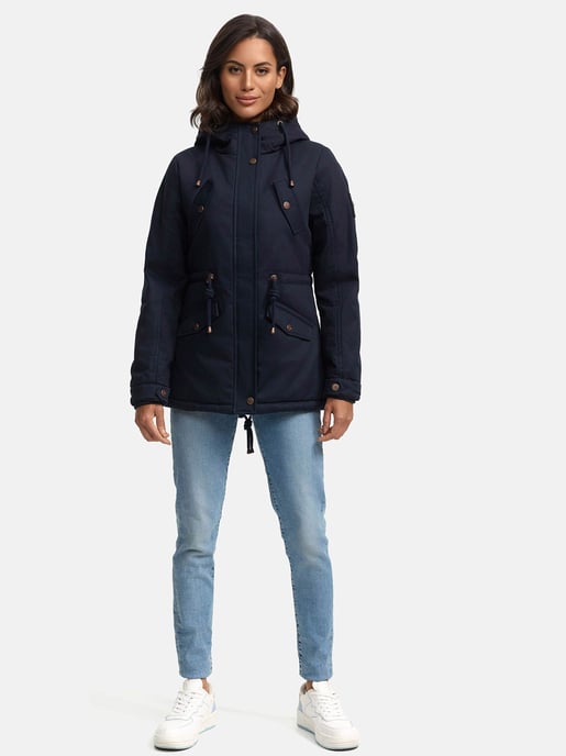Marikoo Damen Winterjacke Manolya mit Teddyfellfutter & Baumwoll-Obermaterial - Image 3