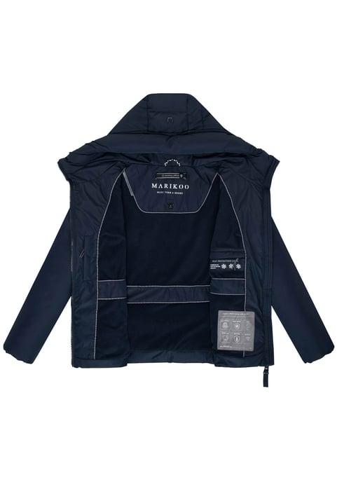 Marikoo Damen Winterjacke Himee mit Taillengürtel & Magnettaschen - Image 4