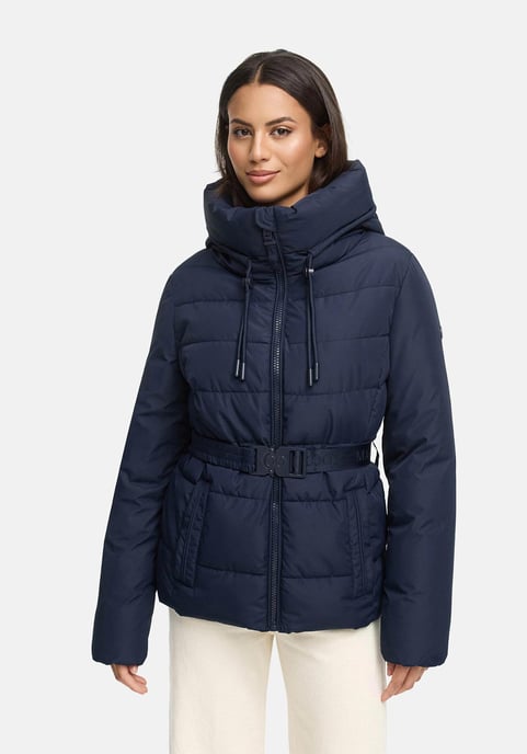 Marikoo Damen Winterjacke Himee mit Taillengürtel & Magnettaschen - Image 5