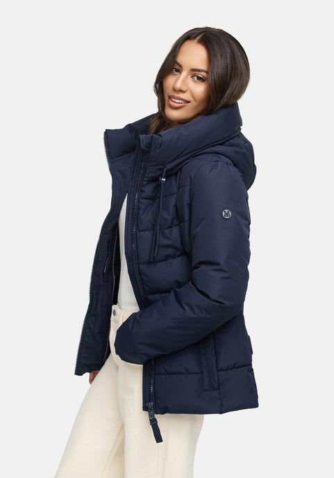 Marikoo Damen Winterjacke Himee mit Taillengürtel & Magnettaschen - Image 6