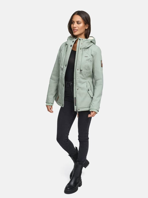 Marikoo Damen Winterjacke mit Teddyfell-Innenfutter & Kapuze - Image 6