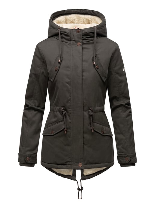 Marikoo Damen Winterjacke Manolya mit Teddyfellfutter & Baumwoll-Obermaterial - Image 2