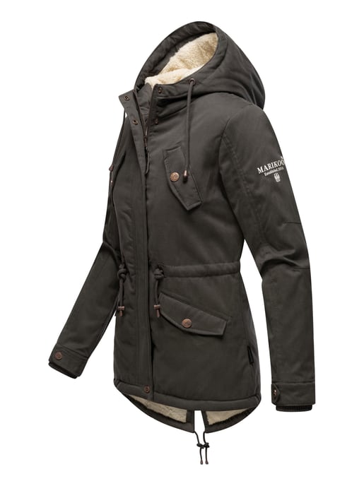 Marikoo Damen Winterjacke Manolya mit Teddyfellfutter & Baumwoll-Obermaterial - Image 3
