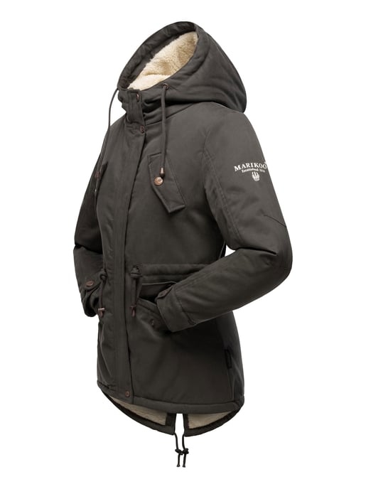 Marikoo Damen Winterjacke Manolya mit Teddyfellfutter & Baumwoll-Obermaterial - Image 4