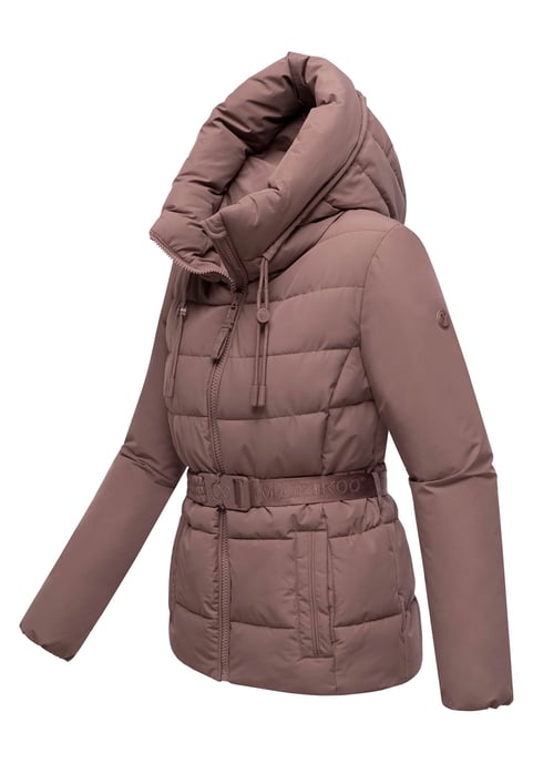 Marikoo Damen Winterjacke Himee mit Taillengürtel & Magnettaschen - Image 2