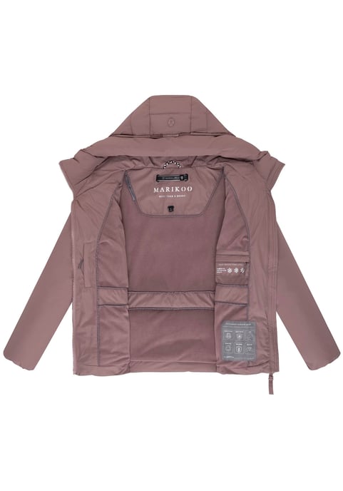 Marikoo Damen Winterjacke Himee mit Taillengürtel & Magnettaschen - Image 4