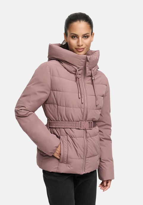 Marikoo Damen Winterjacke Himee mit Taillengürtel & Magnettaschen - Image 5