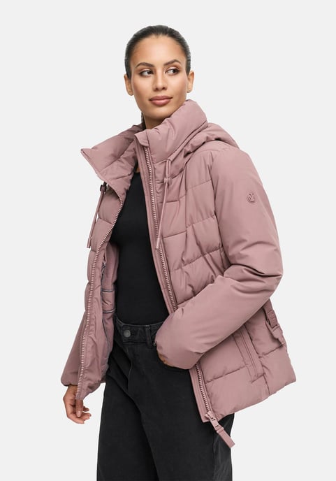 Marikoo Damen Winterjacke Himee mit Taillengürtel & Magnettaschen - Image 6
