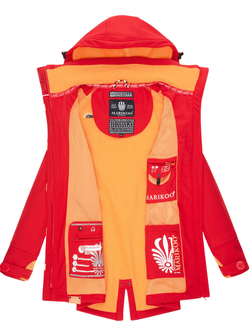 Marikoo Damen Softshelljacke – Soulinaa, wasserdicht mit abnehmbarer Kapuze - Image 6