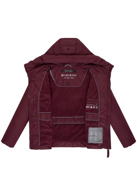 Marikoo Damen Winterjacke Himee mit Taillengürtel & Magnettaschen - Image 4