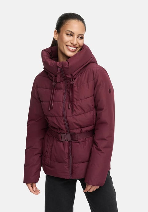 Marikoo Damen Winterjacke Himee mit Taillengürtel & Magnettaschen - Image 5