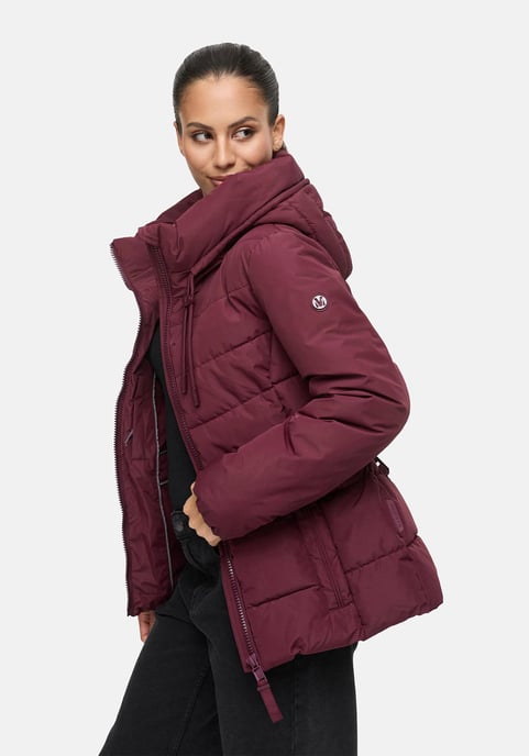 Marikoo Damen Winterjacke Himee mit Taillengürtel & Magnettaschen - Image 6