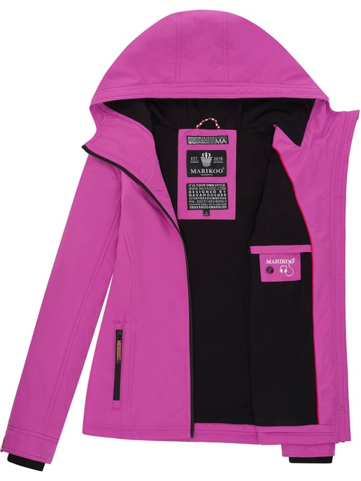 Marikoo Damen Übergangsjacke leichte wind- und wasserabweisende Jacke mit Kapuze Lilac Lily - Image 5