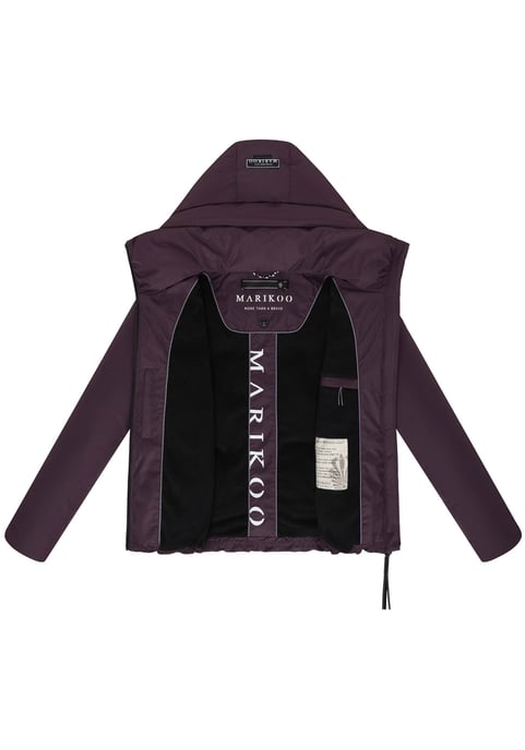 Marikoo Damen Winterjacke Ninikaa mit Kapuze & Fleece-Innenfutter - Image 4
