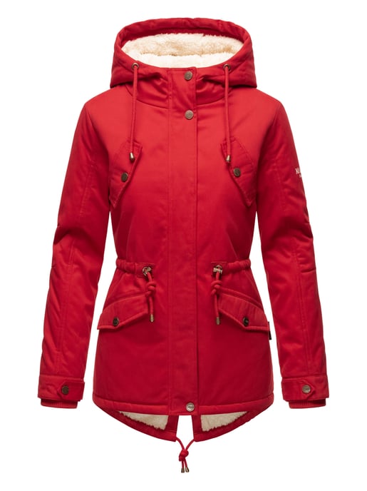 Marikoo Damen Winterjacke Manolya mit Teddyfellfutter & Baumwoll-Obermaterial - Image 2