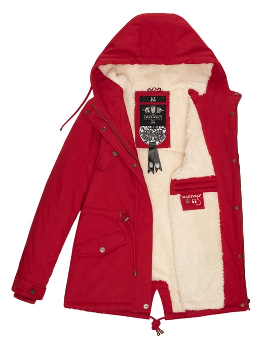 Marikoo Damen Winterjacke Manolya mit Teddyfellfutter & Baumwoll-Obermaterial - Image 6