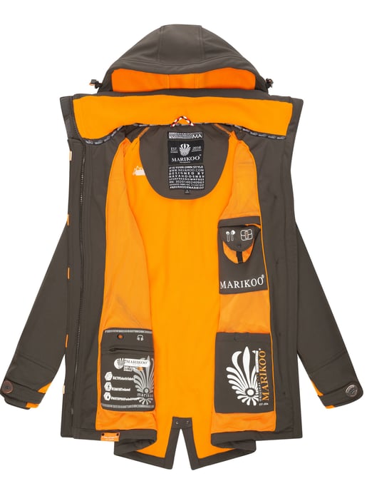 Marikoo Damen Softshelljacke – Soulinaa, wasserdicht mit abnehmbarer Kapuze - Image 6