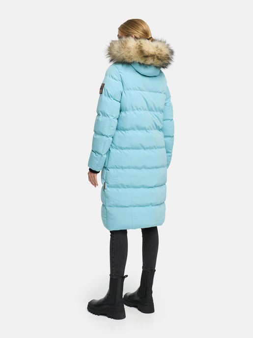 Marikoo Damen Winterjacke – Schneesternchen, lang mit Kapuze & Fellkragen - Image 4