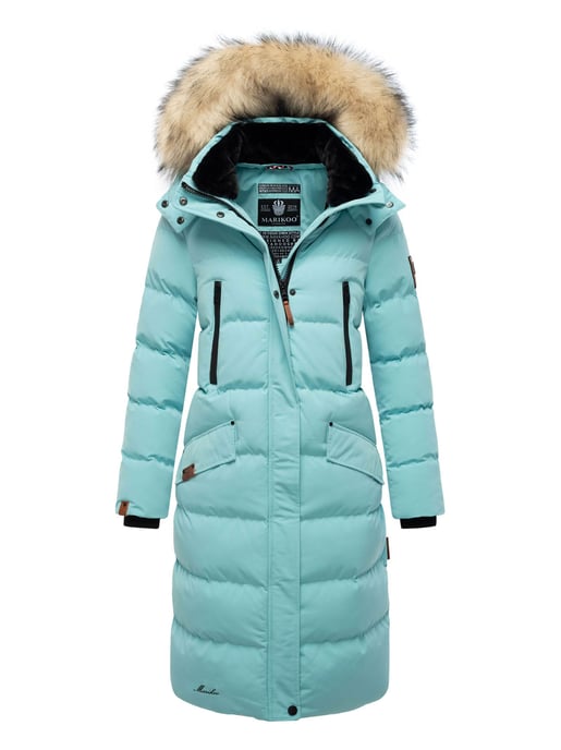 Marikoo Damen Winterjacke – Schneesternchen, lang mit Kapuze & Fellkragen - Image 5