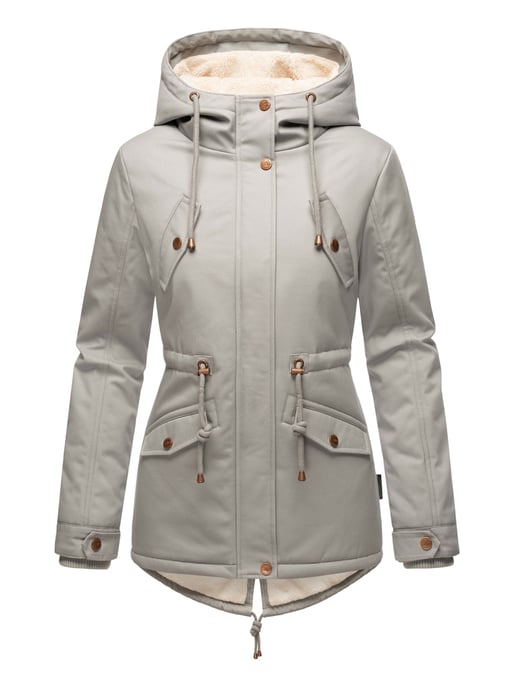 Marikoo Damen Winterjacke Manolya mit Teddyfellfutter & Baumwoll-Obermaterial - Image 2